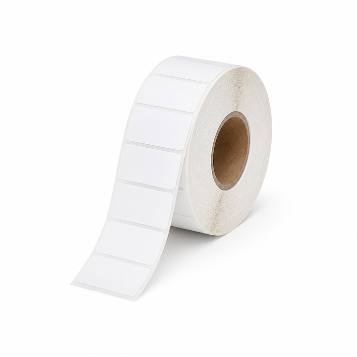 Blank 2.25 x 1.25 direct thermal barcode label roll